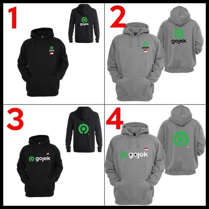 Spesial - Hoodie Jaket Sweater Gojek Driver Express Food Ojek Online Ojol Indone