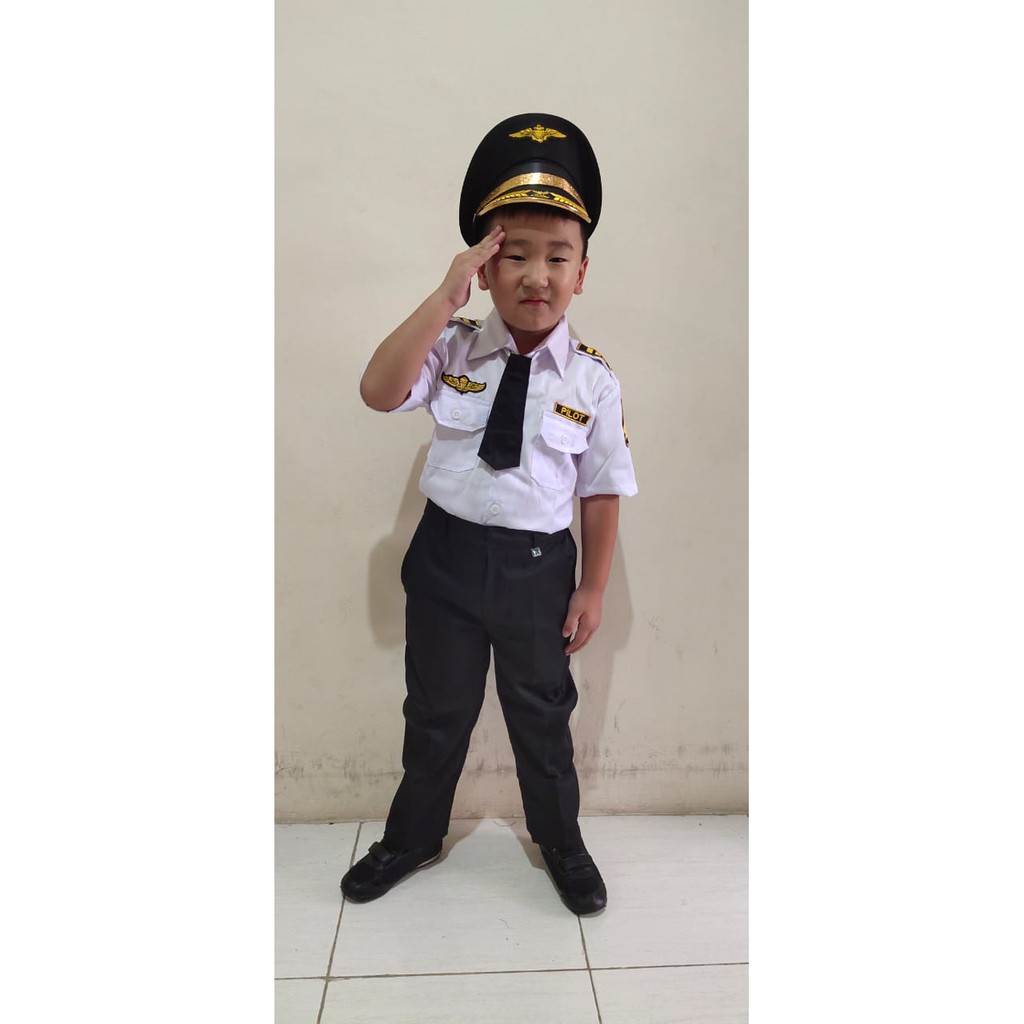 SB Collection Stelan Seragam Irlani Profesi Pilot Kostum Baju Anak Cilik Laki-Laki