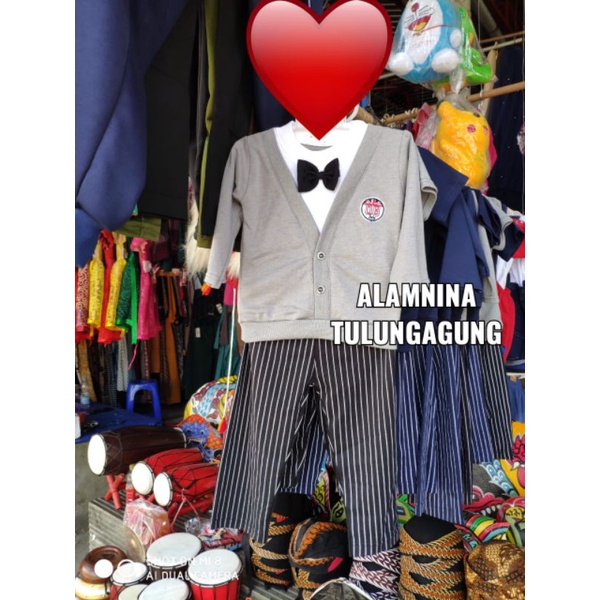 setelan dasi kupu kupu anak