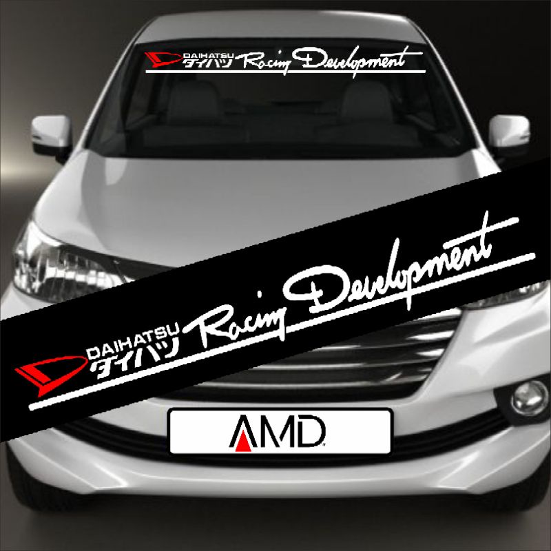 Stiker kaca depan sticker mobil stiker belakang mobil Daihatsu Racing Development