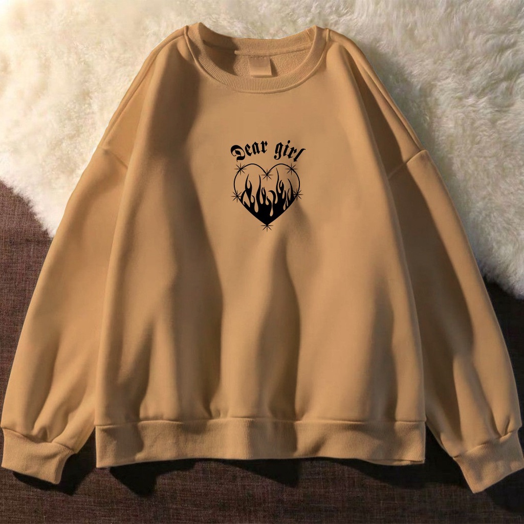 SWEATER WANITA DEAR GIRL /// CREWNECK WANITA PREMIUM /// ATASAN WANITA TEBAL KEKINIAN TERBARU''