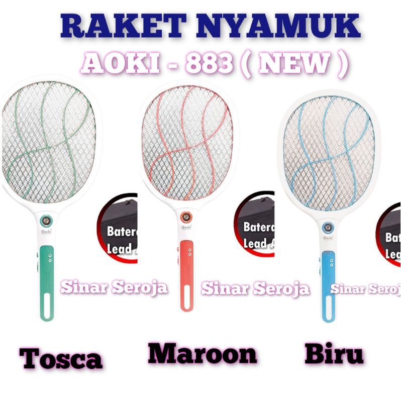 Raket Nyamuk Pembasmi Nyamuk  Aoki Ak 883 New Murah