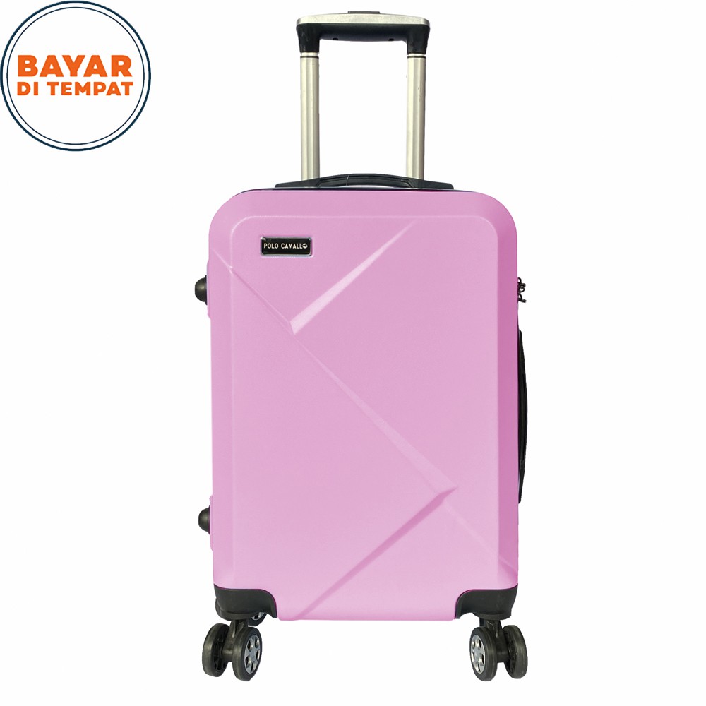 Gratis Ongkir! Koper Fiber POLO MILANO TC05 Koper Kabin 20inch Koper Baju Travelling - Blush Pink