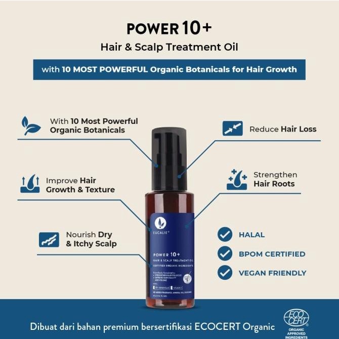 

Eucalie Organic Hair & Scalp Treatment Oil Power 10+ 45 Ml