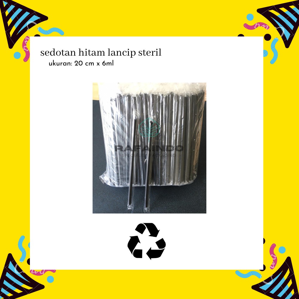 

Sedotan Hitam Lancip Steril