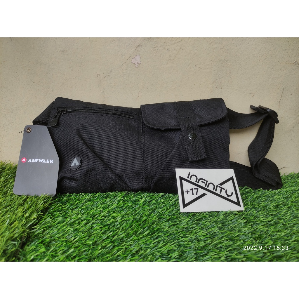 Airwalk Theron Waistbag (U) Black Men/Women - Tas Pinggang Airwalk Unisex - 100% Original & BNIB