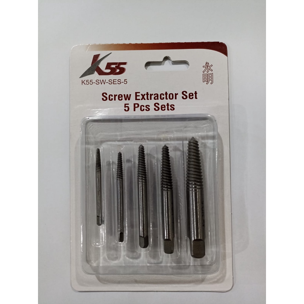 Alat pembuka baut rusak Screw Extractor Broken Striped Remover Zeki 5