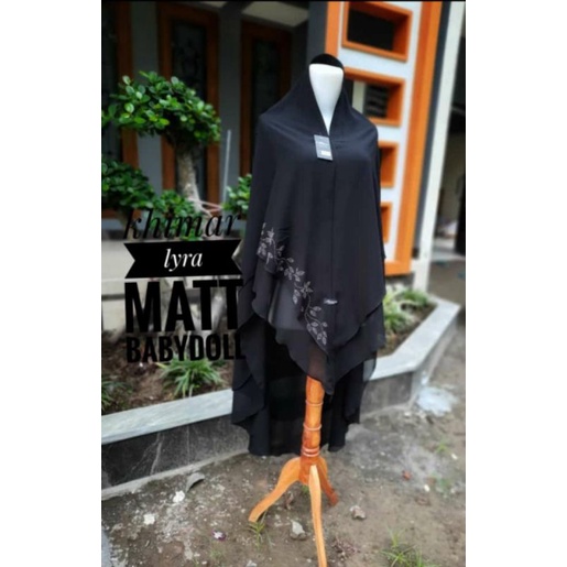 jilbab hitam Temboro/ Khimar lyra Ceruti/ kerudung syar'i