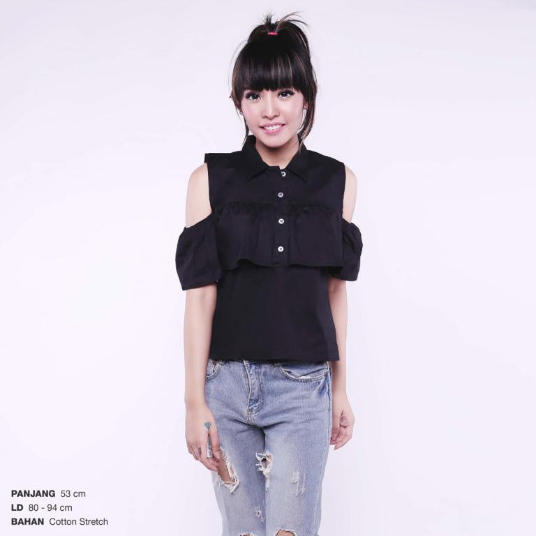 Atasan Wanita - Laura Shoulder Blouse