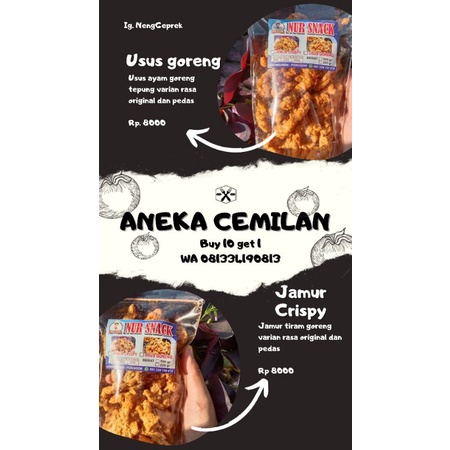 

usus ayam goreng/usus ayam crispy varian rasa original dan pedas