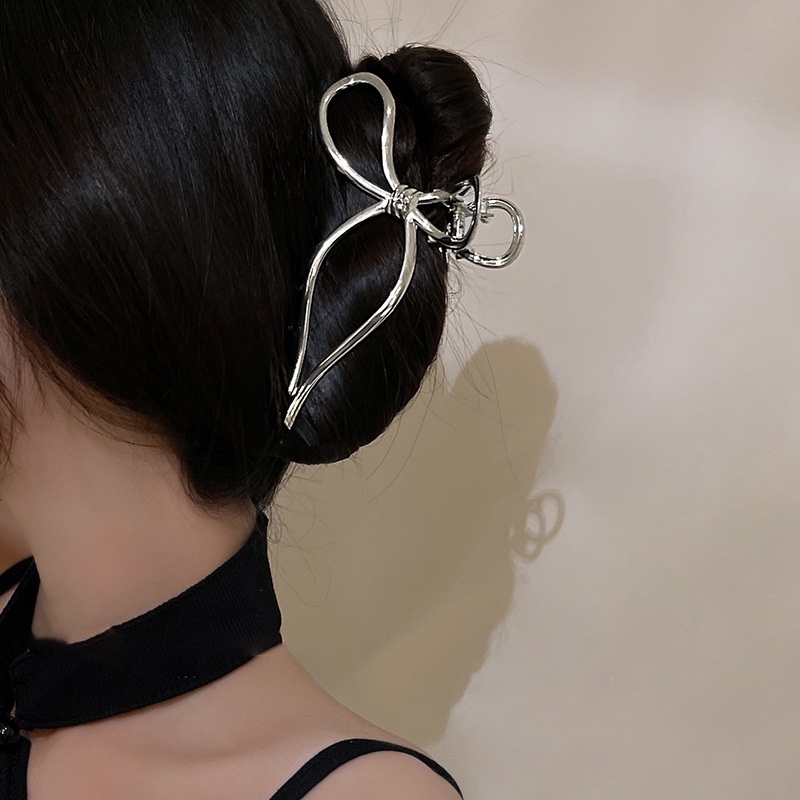 Jepit Rambut Bentuk Pita Bahan Alloy Untuk Wanita