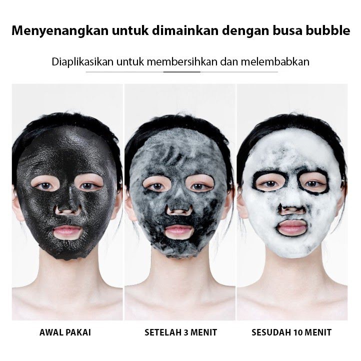 Masker Wajah Images Bubble Amino Acid Mask Foam/Masker Gelembung Busa/Jomtam sheet Mask Korea