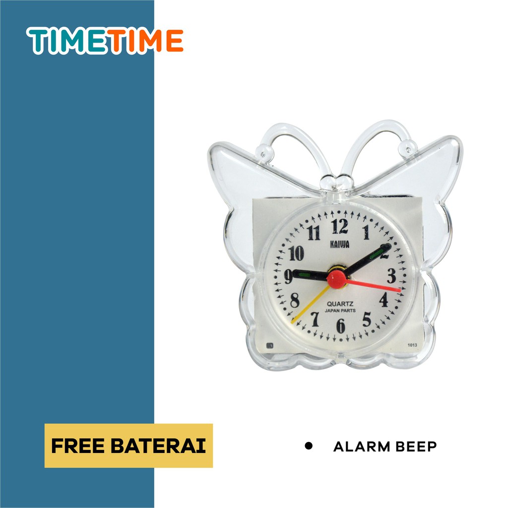 Jam Meja Weker Alarm Bentuk Unik Lucu Analog Alarm Clock Murah Kaiwa FREE BATERAI