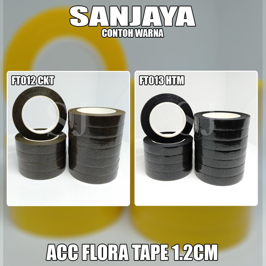 SELOTIP TANGKAI BUNGA / SOLASI BUNGA / FLORATIP / TAPE BUNGA / ACC FLORA TAPE 1.2CM 20YD