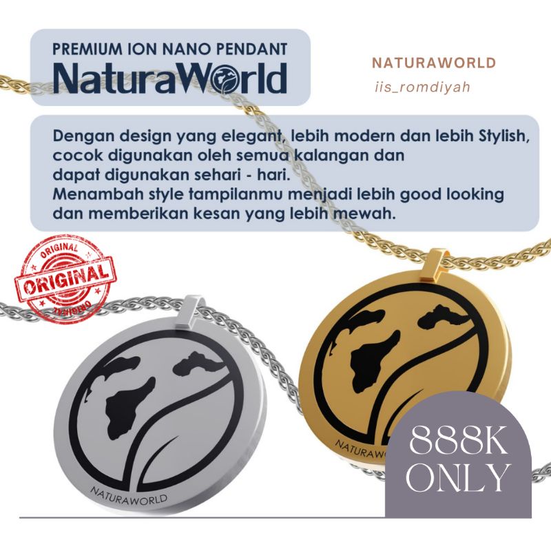 Kalung premium ion nano pendant Naturaworld