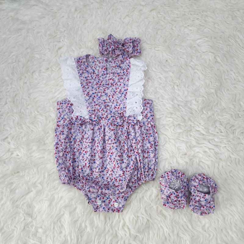 baju bayi perempuan JUMPER+BANDANA+SEPATU