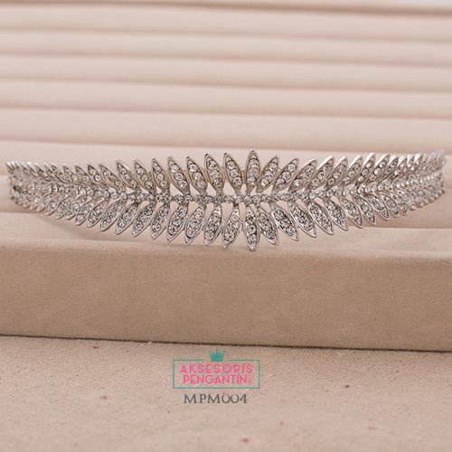 [READY STOCK] MAHKOTA PENGANTIN HEADPIECE WEDDING HAIRBAND PUTIH SILVER MPM004