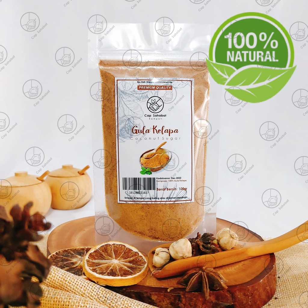 100gr Gula Kelapa Murni / Gula Semut / Coconut Sugar / Rempah / JSR 100% PREMIUM QUALITY