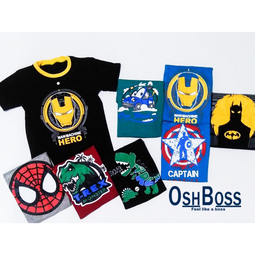 TERMURAH Baju kaos anak karakter 1-2 tahun