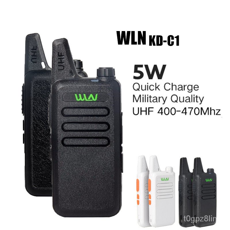 (COD)HT Walkie Talkie 2 Unit HT WLN UHF TwoWay WLN KD-C1 Handy Talky  Mini Walkie Talkie