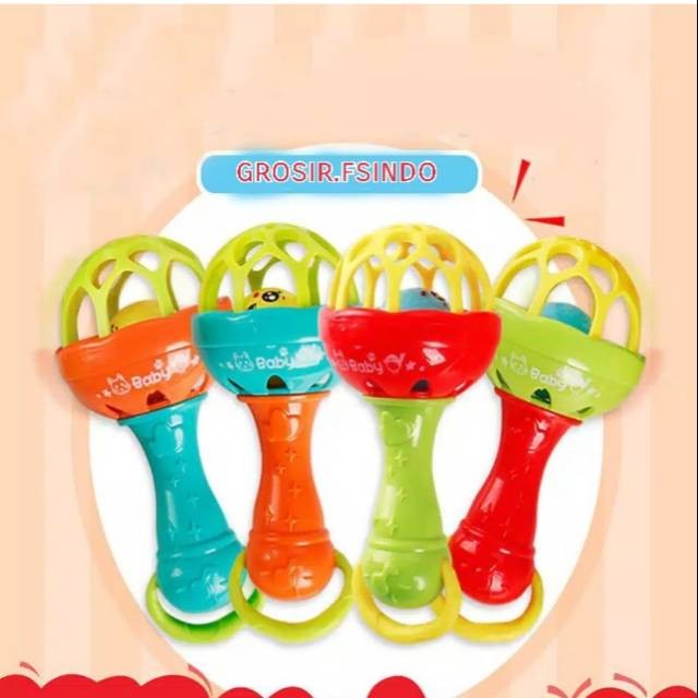 Teether Rattle mainan anak