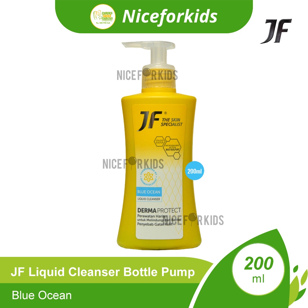 JF Derma Protect Liquid Cleanser Bottle 200 ml JF Sulfur Sabun Mandi Cair Kemasan Botol