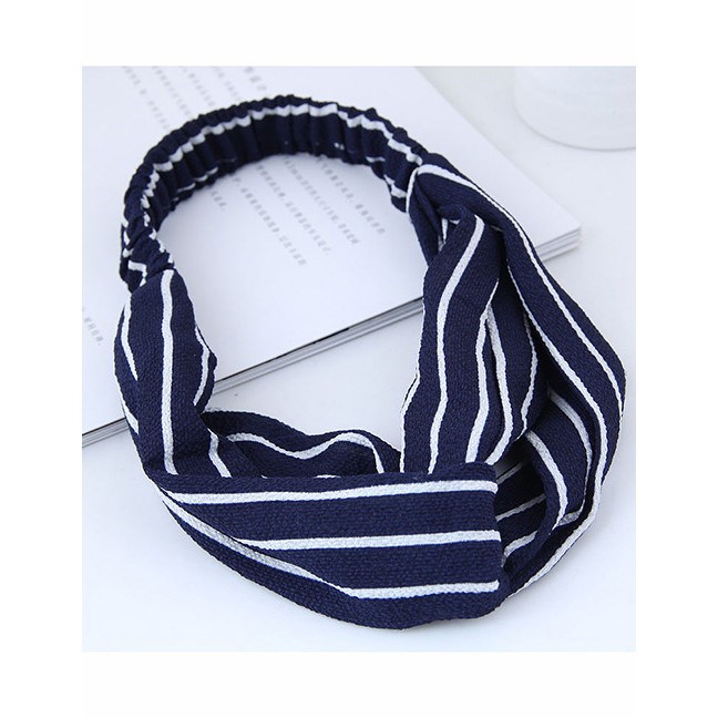 LRC Bando Fashion Stripe Pattern Decorated Headband A5383X