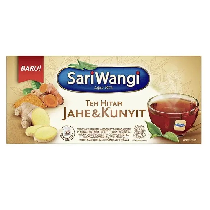 

TEH HITAM SARIWANGI JAHE KUNYIT TB 25X1,5G
