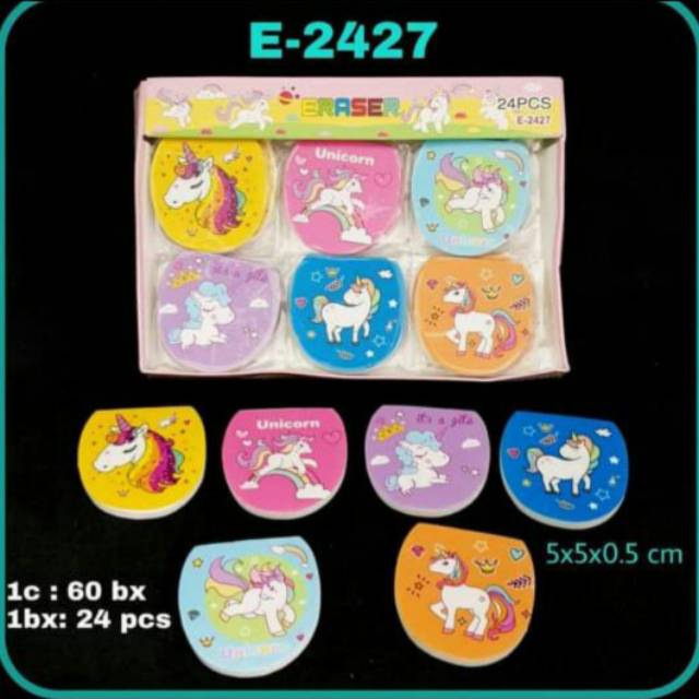 

Penghapus unicorn / penghapus pensil