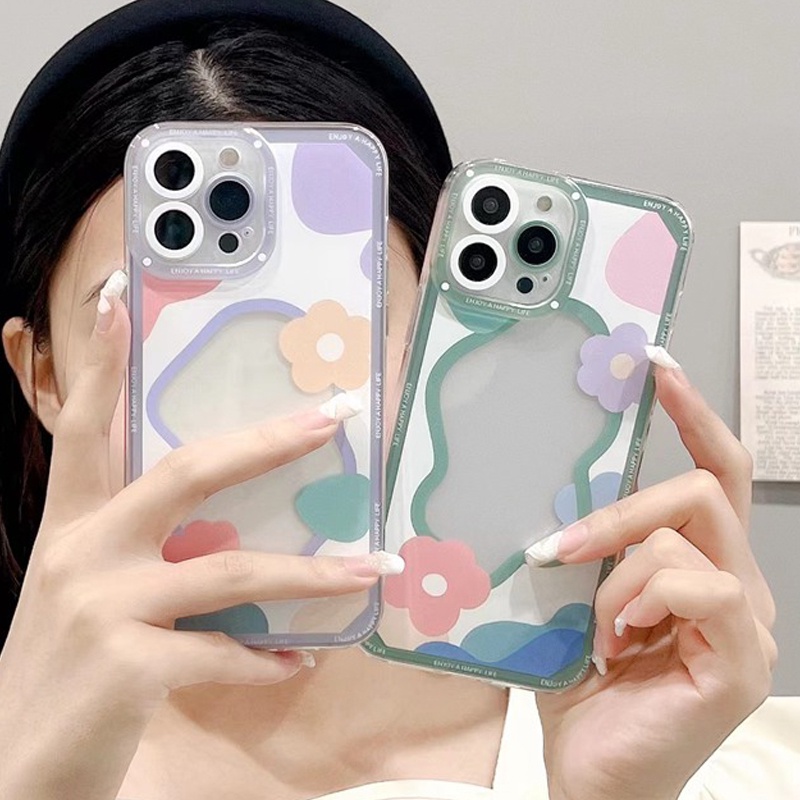 Panas Ins Angin Bunga Ponsel Bingkai Soft Case OPPO A1K A3S F9 A7 A12 A16 A11K A5 A9 A33 A74 A54 A15S A35 A31 A52 A92 A55 A96 A92 A92 Reno 4F 5F 5 6 7Z Bunga Matahari Kasus Telepon