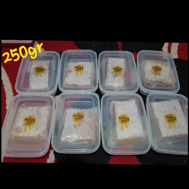 [COD] MADU SARANG MURNI HONEYCOMB  MELLIFERA CERANA SARANG MADU 250Gr Asli 100%