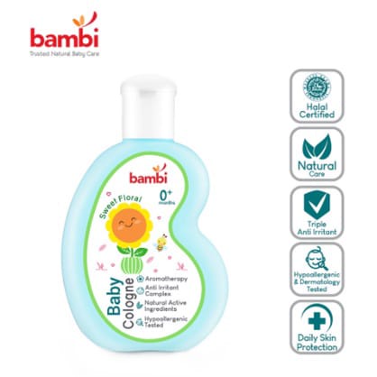 Bambi Baby Cologne Milky Powder / Morning Breezy / Sweet Floral 100ML