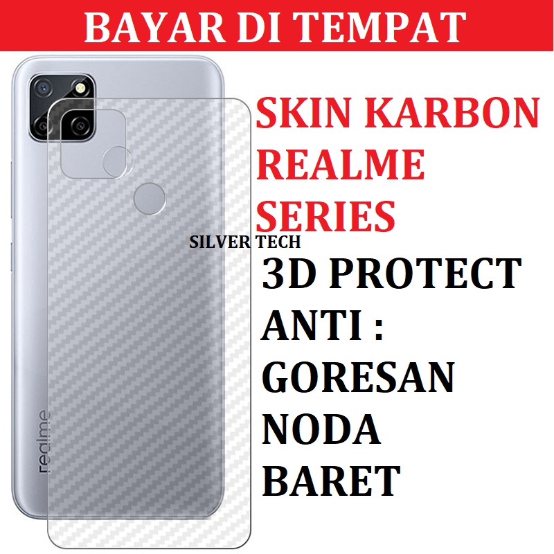 Skin Karbon Garskin Realme 8 Realme 8 Pro C11 C12 C15 C25 NARZO 20 NARZO 30A