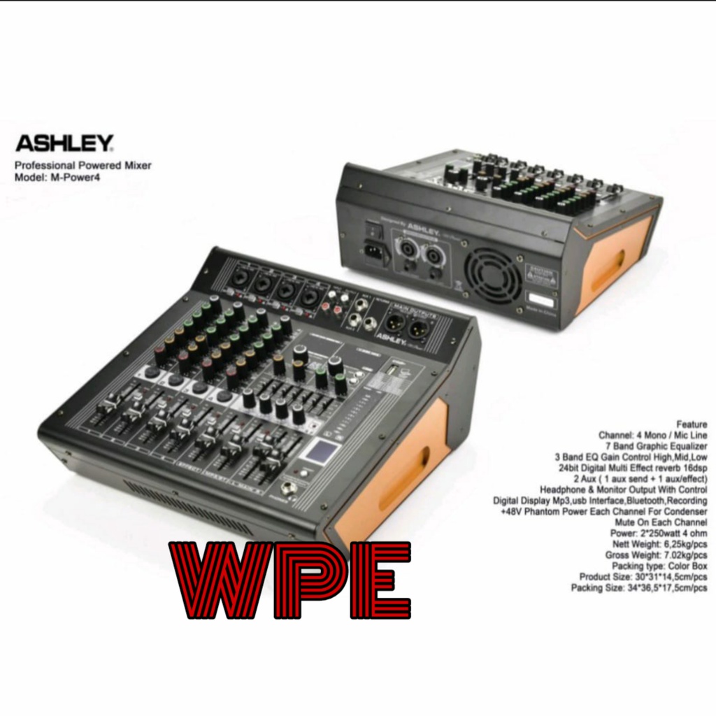 power mixer audio ashley mpower4 mpower 4 m power 4 original 4channel