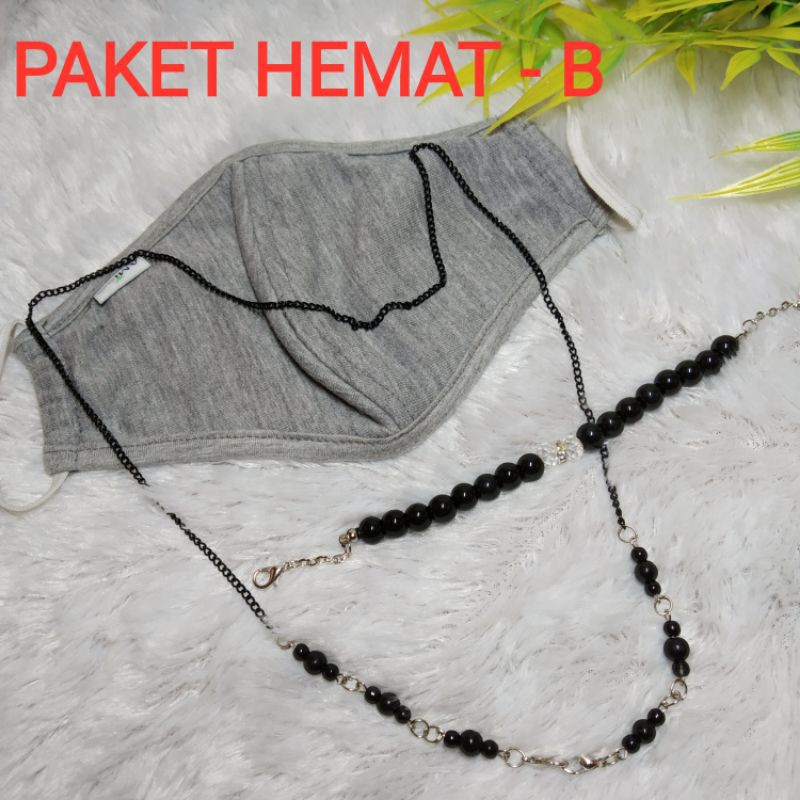 Kalung Masker / Strap Masker Hijab / Tali Masker / Konektor Masker / Paket Hemat-B