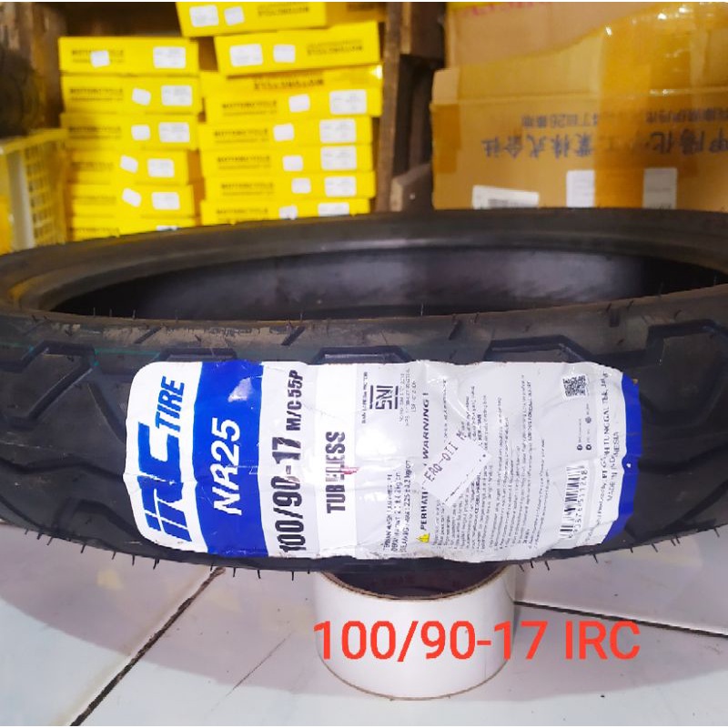 DIJAMIN ORI! BAN LUAR 100/90-17 IRC TUBLES NR25 BAN LUAR RING 17 BAN LUAR TUBLES BAN MOTOR