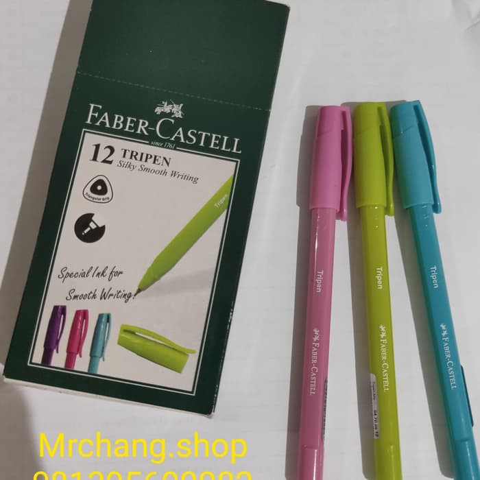 

ballpen tripen silky smooth writing isi 12pcs faber castell