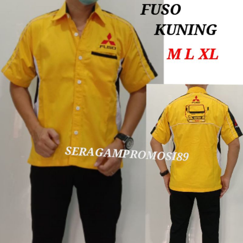 BAJU KEMEJA OTOMOTIF BORDIR KOMUNITAS MITSUBISHI FUSO