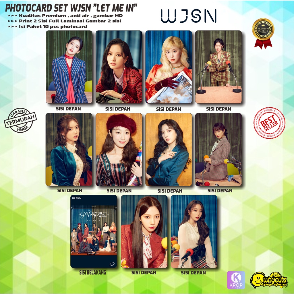 PHOTOCARD SET PC KPOP PREMIUM WJSN LET ME IN ( PRINT 2 SISI 10 PCS )