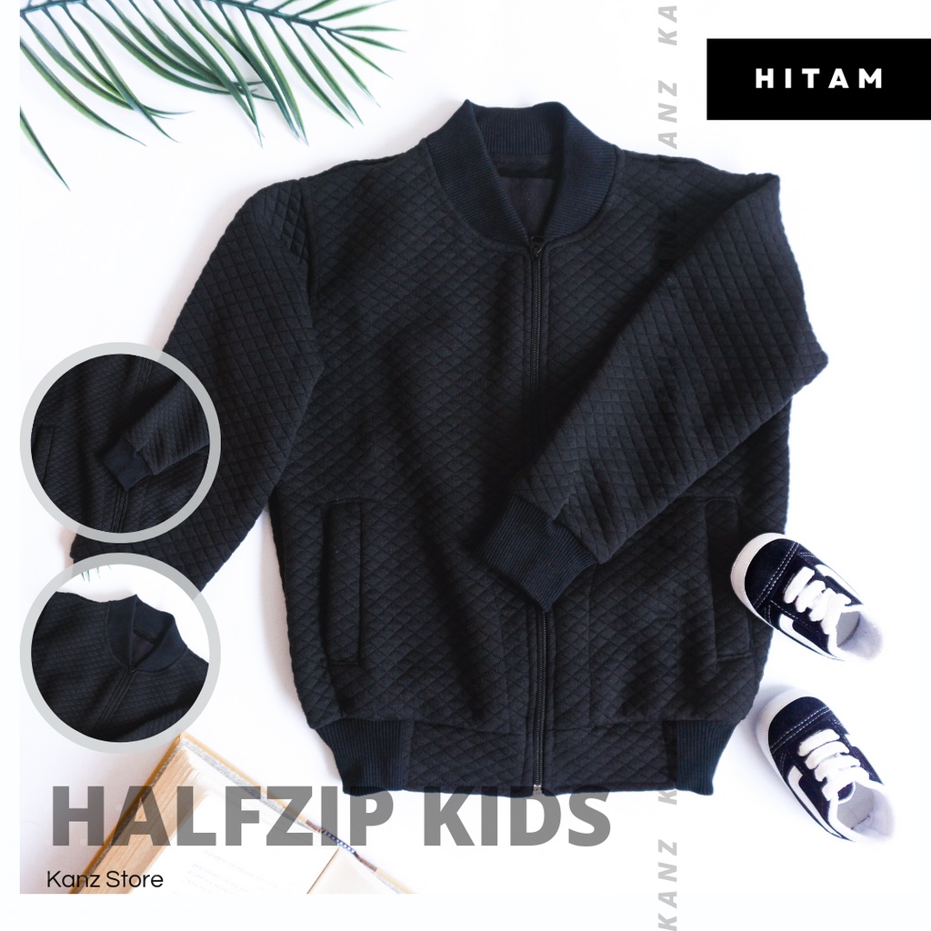 Halfzip Jacket Anak | Jaket Bayi / Anak Usia 3 bulan - 8 tahun | Basic Polos Knitt pakaian anak unisex