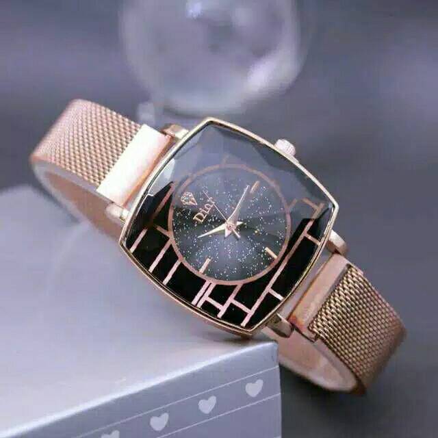 Jam Tangan Wanita Magnet D*or Persegi