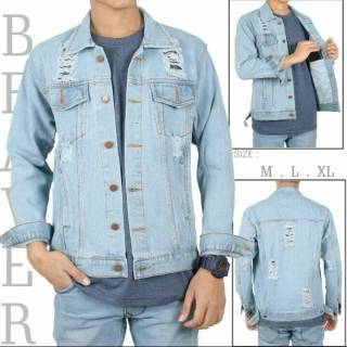 66 Koleksi Model Jaket Denim Sobek Gratis Terbaik