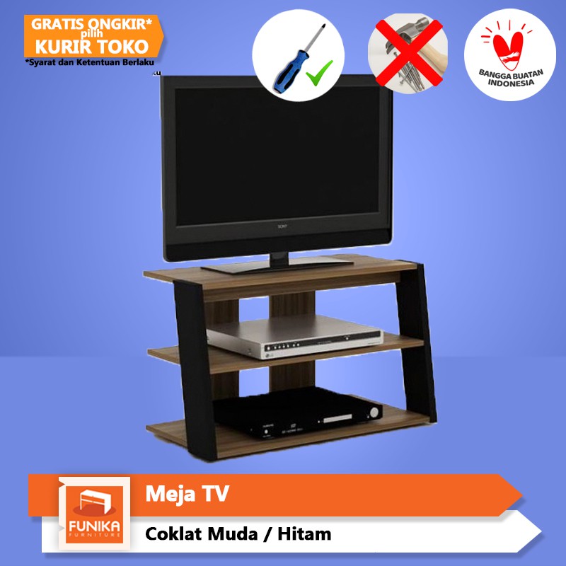 Funika ACRO 80 Meja TV Coklat Muda Hitam French Funika ACRO 80 Meja TV Coklat Muda Hitam French