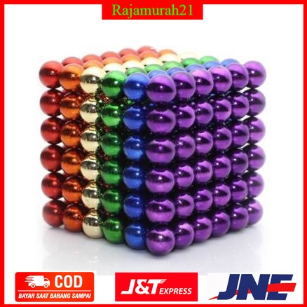 MINOCOOL Mainan Magnetic Stick Bucky Balls Steel 5MM - 7RTH5AMC - Multi Color