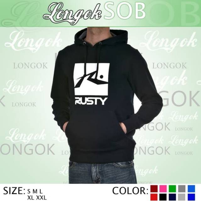 Jaket Hoodie Sweater Zipper RUSTY