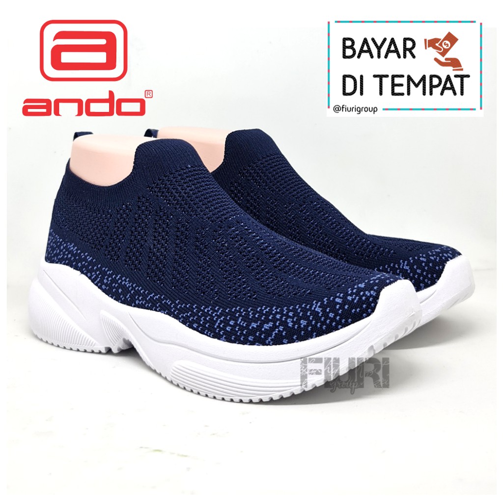 FIURI - Ando Original - NAOMI 37-40 Navy - Sepatu Kets Wanita - Sepatu Sneakers Wanita - Sepatu Olah