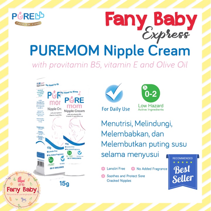 PURE MOM NIPPLE CREAM 15GR