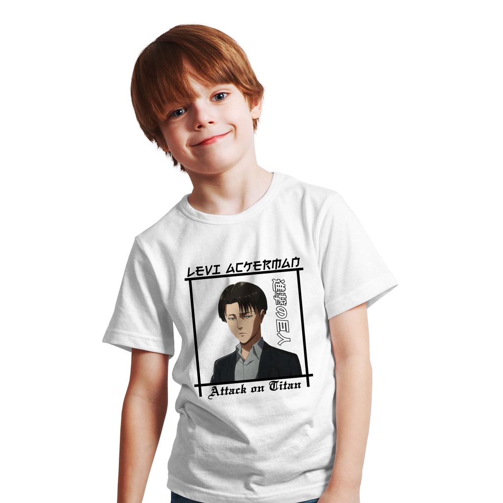 T-SHIRT ANAK LEVI UNIFORM SCOUTING LEGION ANIME SNK/AOT STYLE ANIME