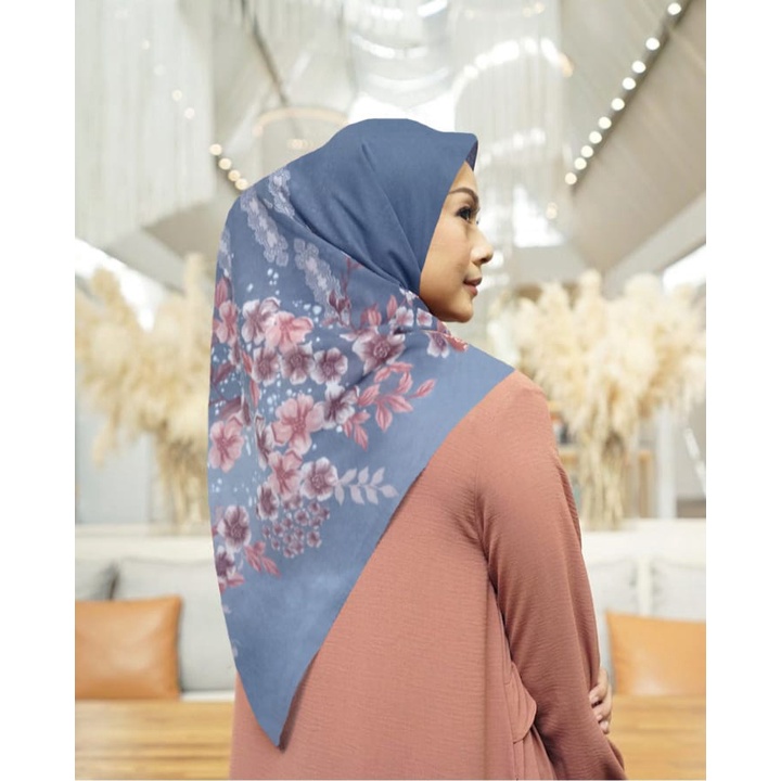 Terbaru !! Hijab Voal Segiempat Motif Nara series Kerudung Segiempat Motif Jilbab Instan