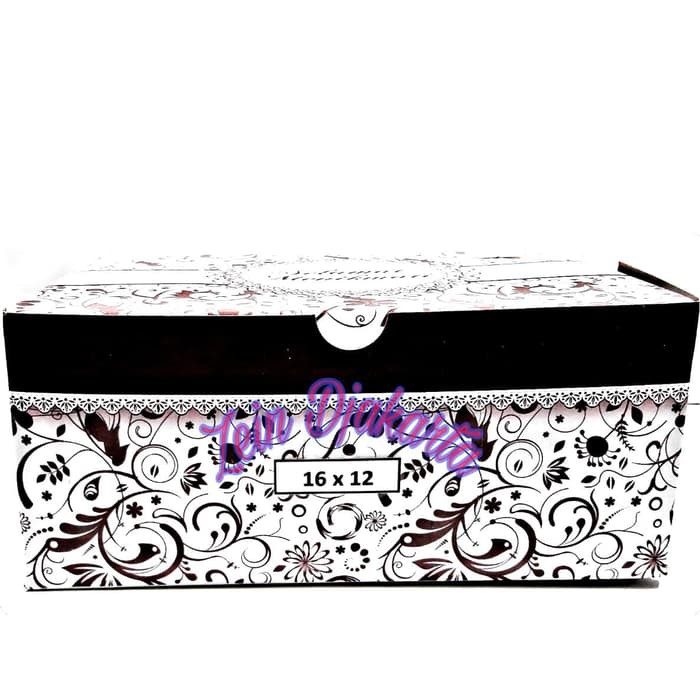 

MM-0907 Dus Kotak Kue- Snack- Nasi Batik Coklat ukuran 16 x 12 100